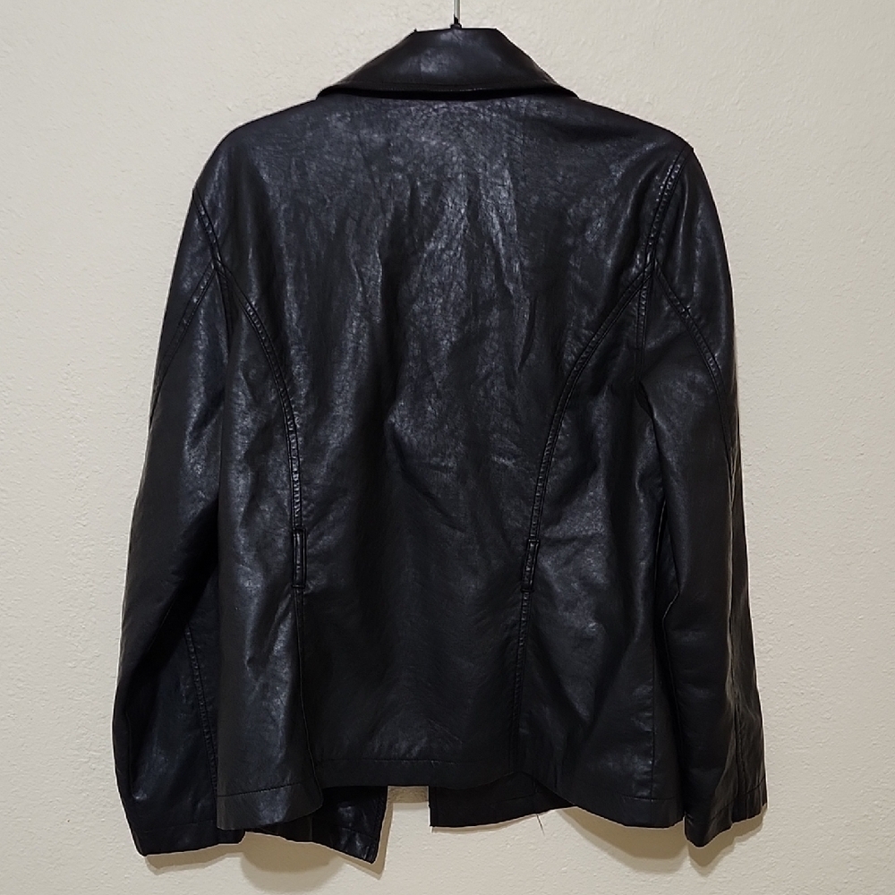 Toxik3 Black Faux Leather Jacket - Picture 6 of 9